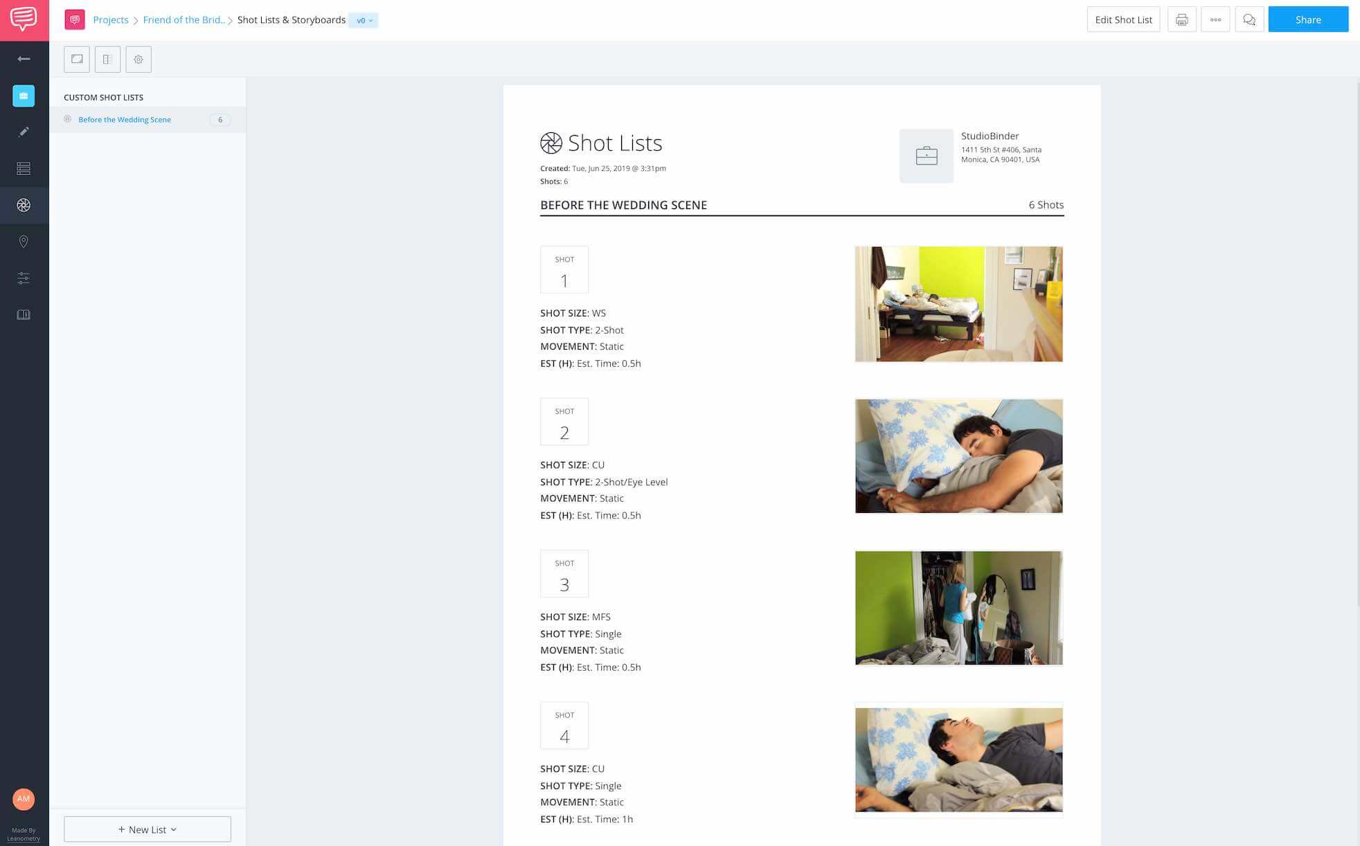What's in Your Shot List - Shot List Print - StudioBinder Online Shot List Software What's in Your Shot List - Shot List Print - StudioBinder Online Shot List Software