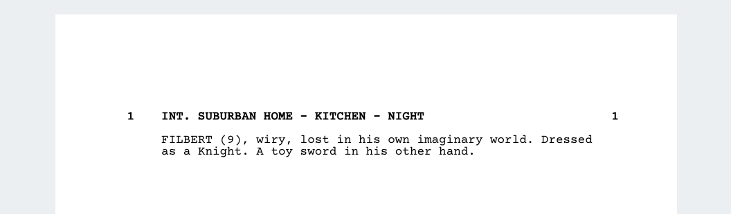 how to write a movie script - afraid of the dark - studiobinder screenwriting feature - character intro - double hyphen scene heading