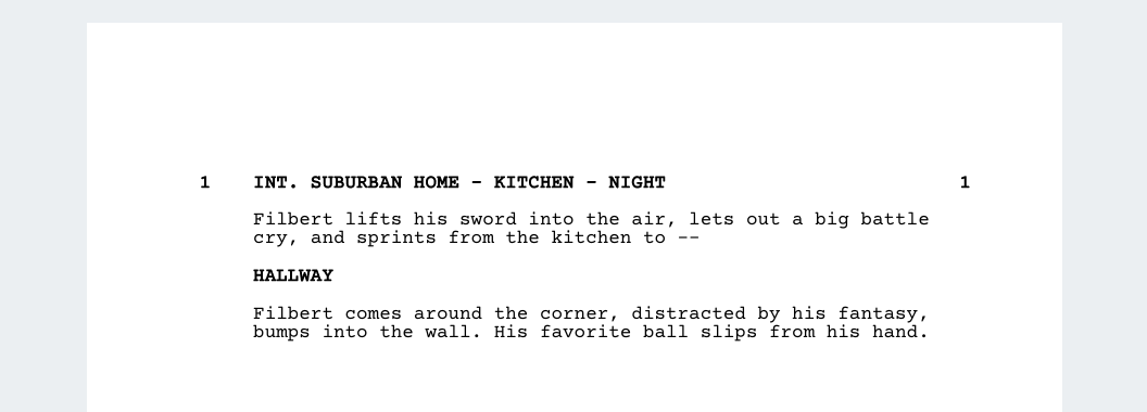 movie writing format