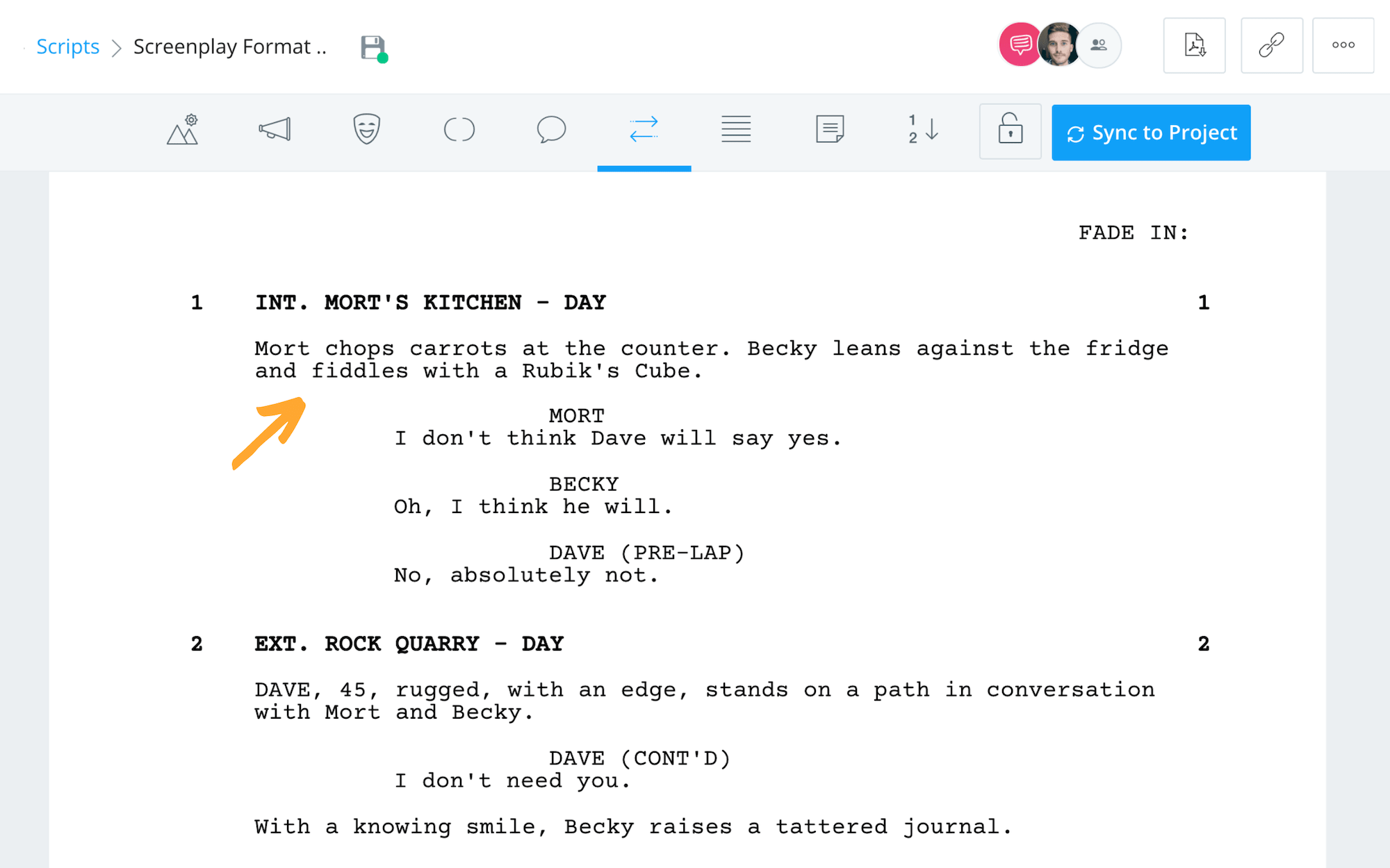 Play Script Template from s.studiobinder.com