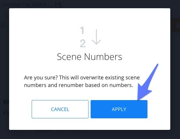 How to Renumber Scenes in StudioBinder - StudioBinder Screenwriting Software