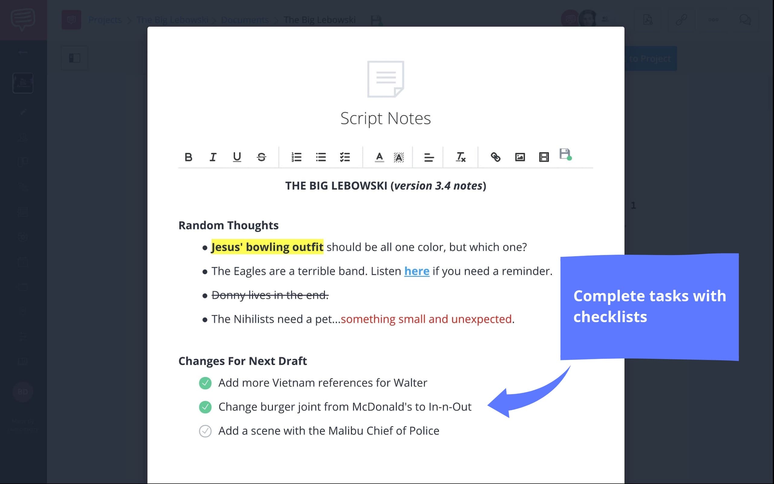 How to Write Script Notes in StudioBinder (with Industry Examples)