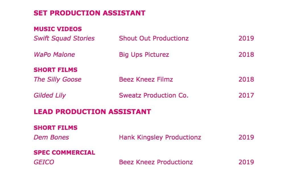 production assistant resume production assistant jobs studiobinder
