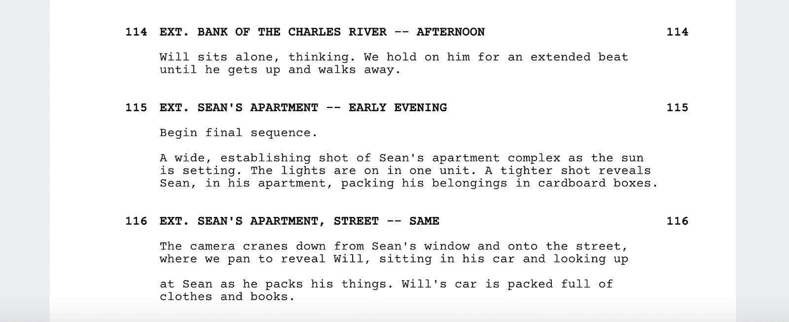 Good Will Hunting Script Teardown - Ending Scene - StudioBinder