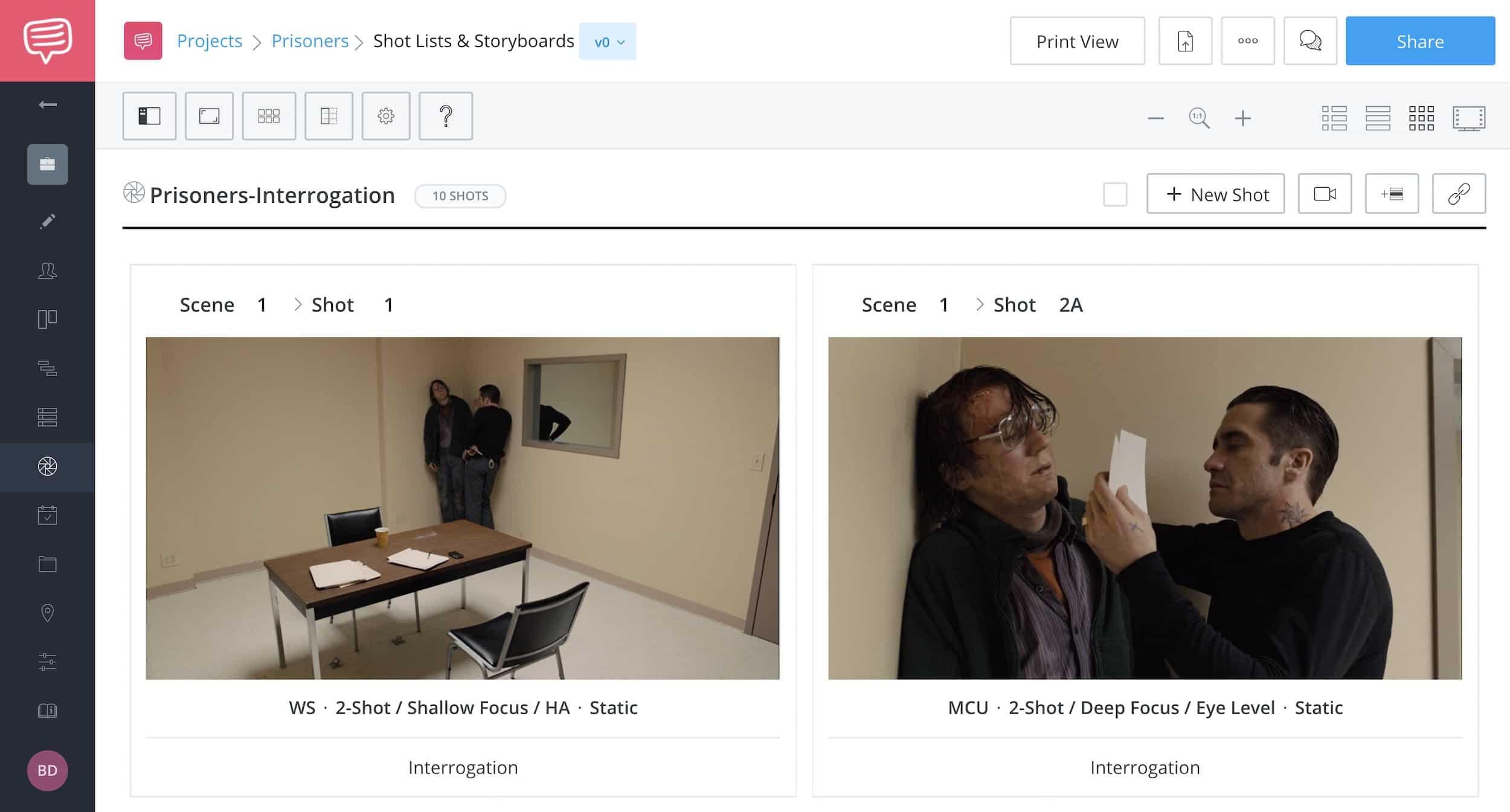 How to Become a Director - Prisoners - Interrogation Scene - StudioBinder Online Shot List Software