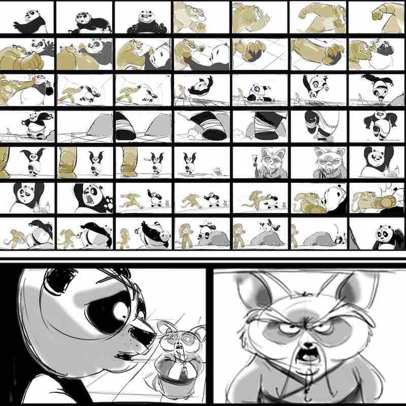 Storyboard Example - Kung Fu Panda Storyboard - Angelo Libutti - StudioBinder