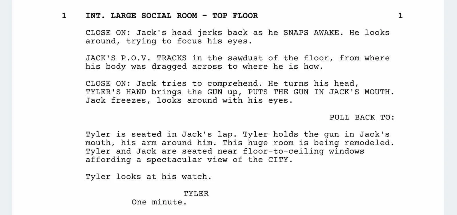 Fight Club Script Characters Quotes And Screenplay Pdf Download