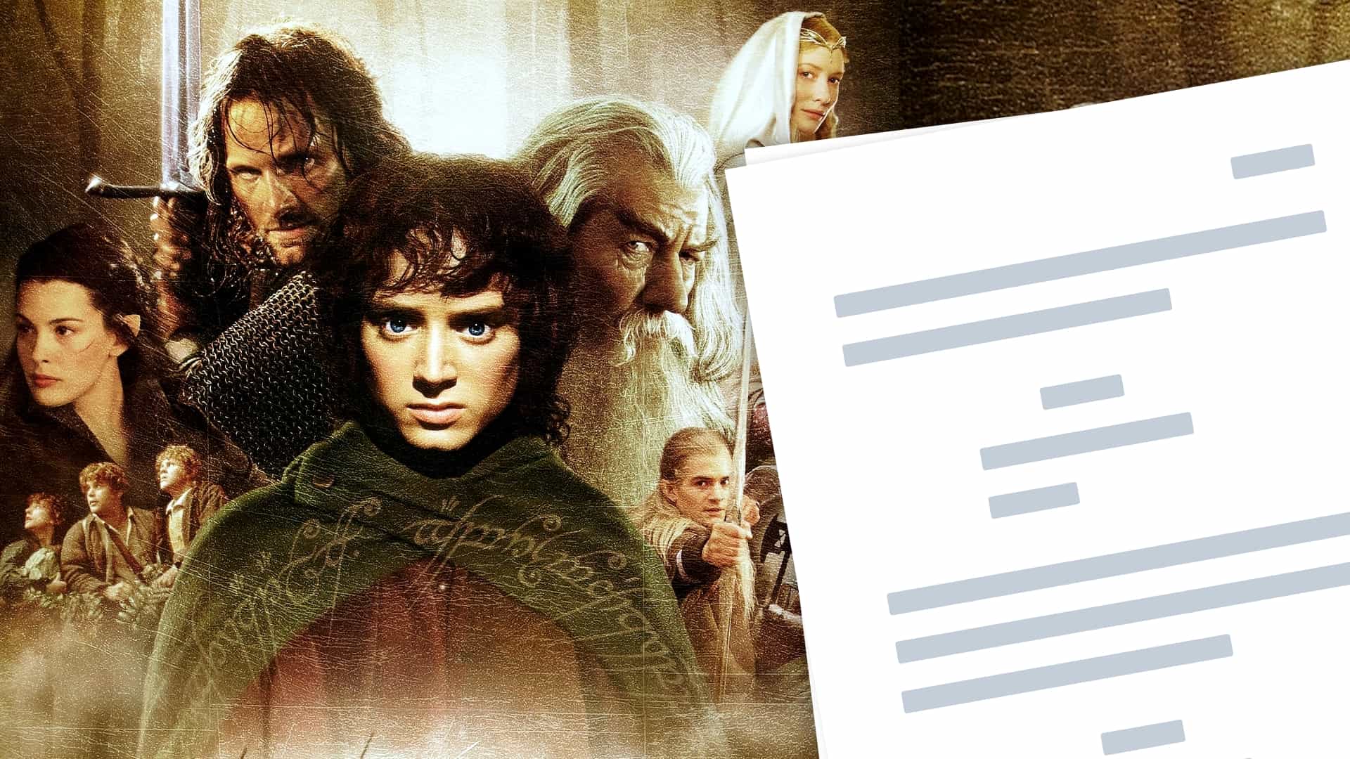 voor het geval dat droefheid Bewolkt Lord of the Rings Script PDF — 'Fellowship' Analysis & Download