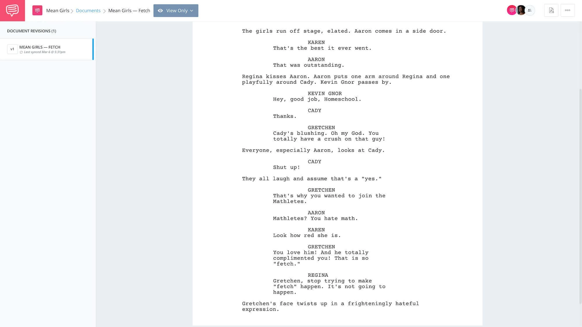 Mean Girls Script Pdf Download Plot Quotes And Analysis