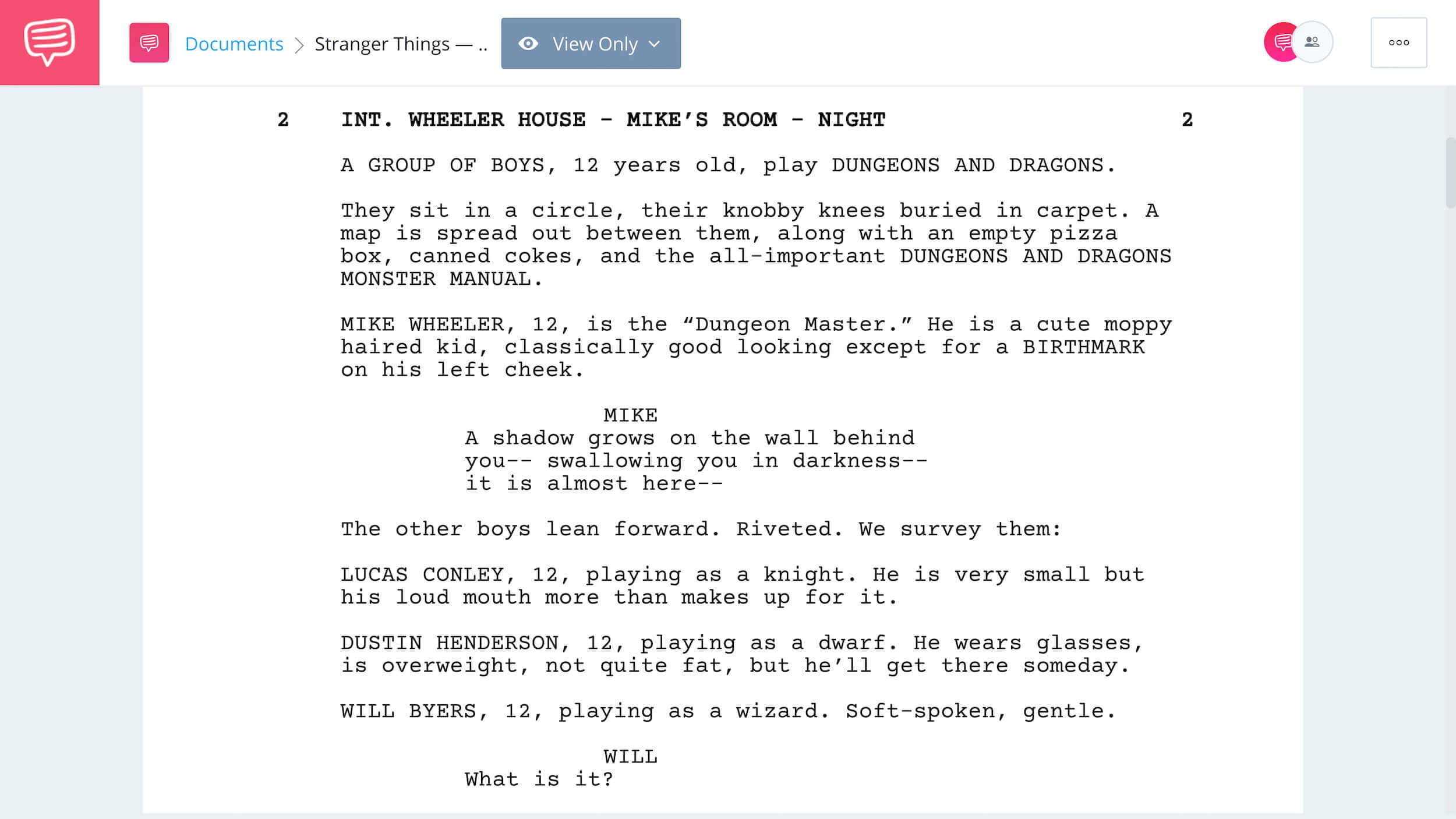 Stranger Things Script Teardown - DnD Kids Scene - StudioBinder