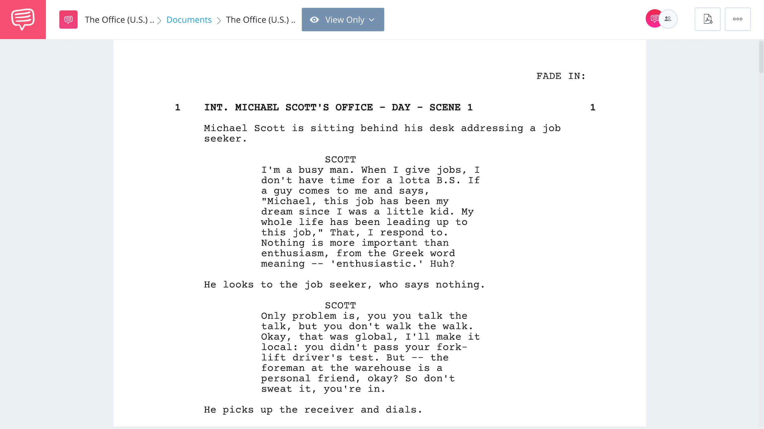 The Office Script Teardown - Full Script Preview - StudioBinder