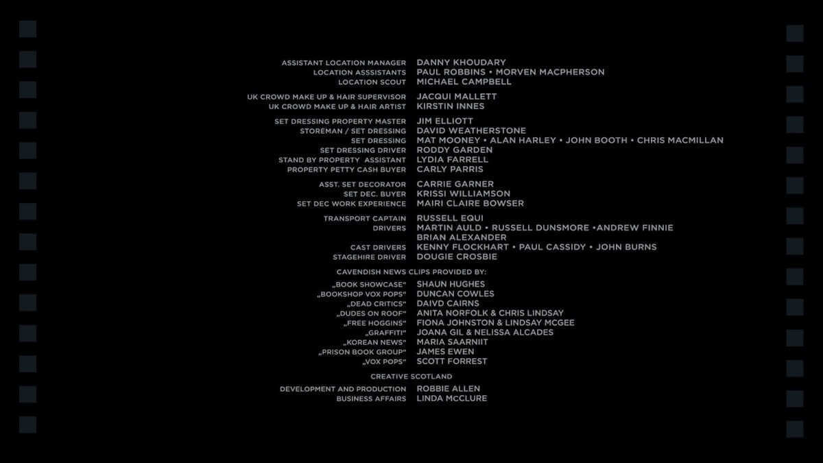 movie credits example