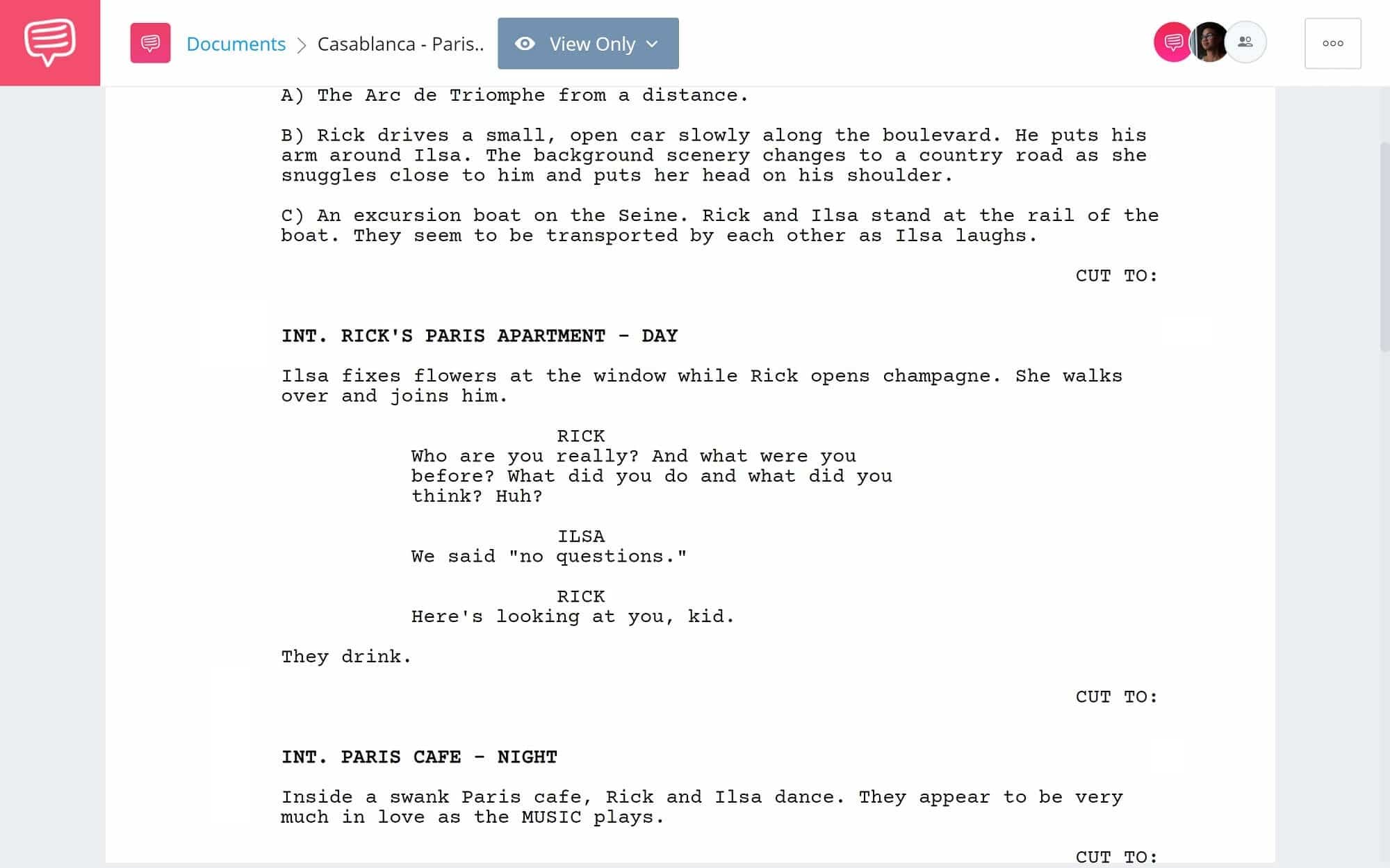 Casablanca Script Teardown - Paris Flashbacks - StudioBinder Scriptwriting Software