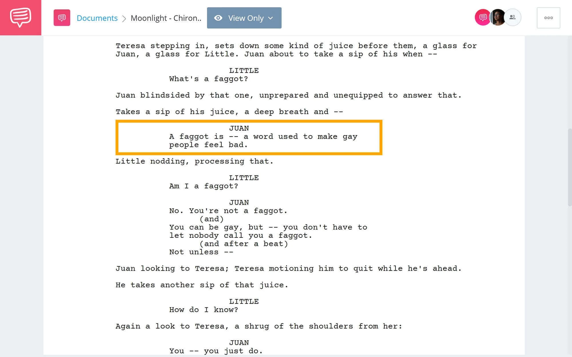 Moonlight-Script-Teardown-Chiron-and-Juans-Conversation-StudioBinder-Screenwriting-Software-2