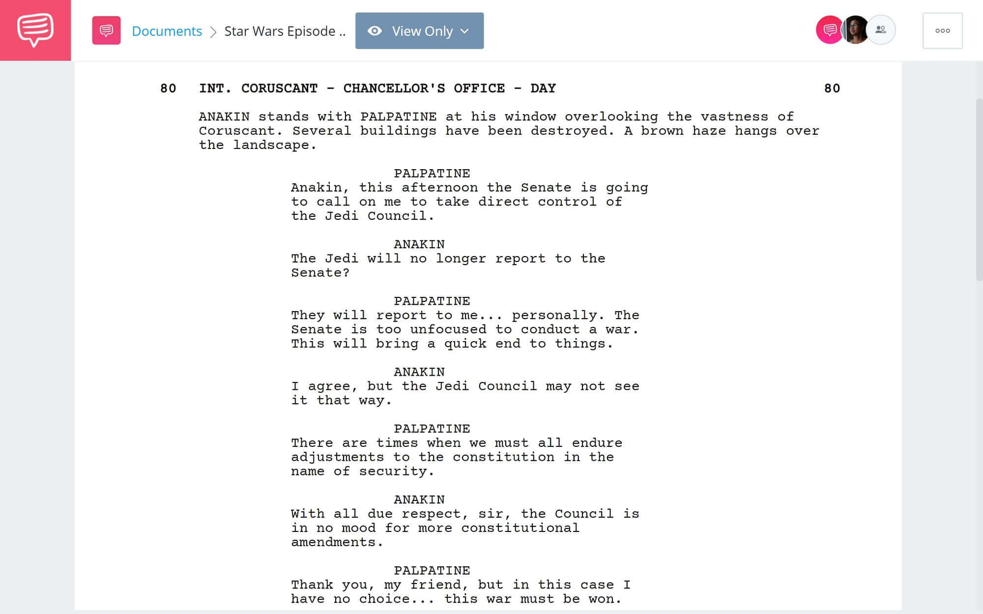 Star Wars Episode 3 Script Teardown - Sci-Fi Allegory - StudioBinder Screenwriting Software