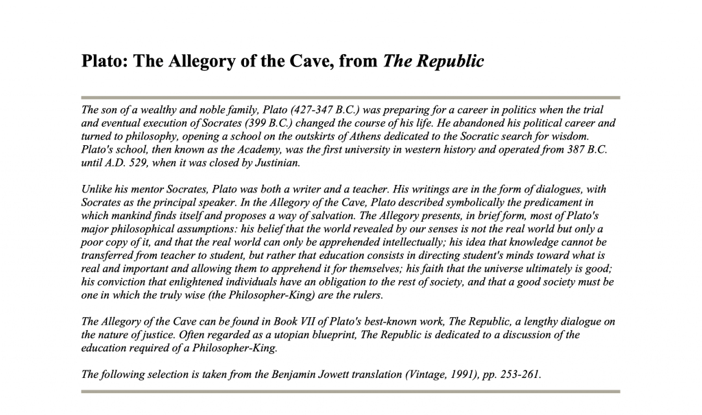 Plato’s Allegory of the Cave Summary and Meaning for Screenwriters