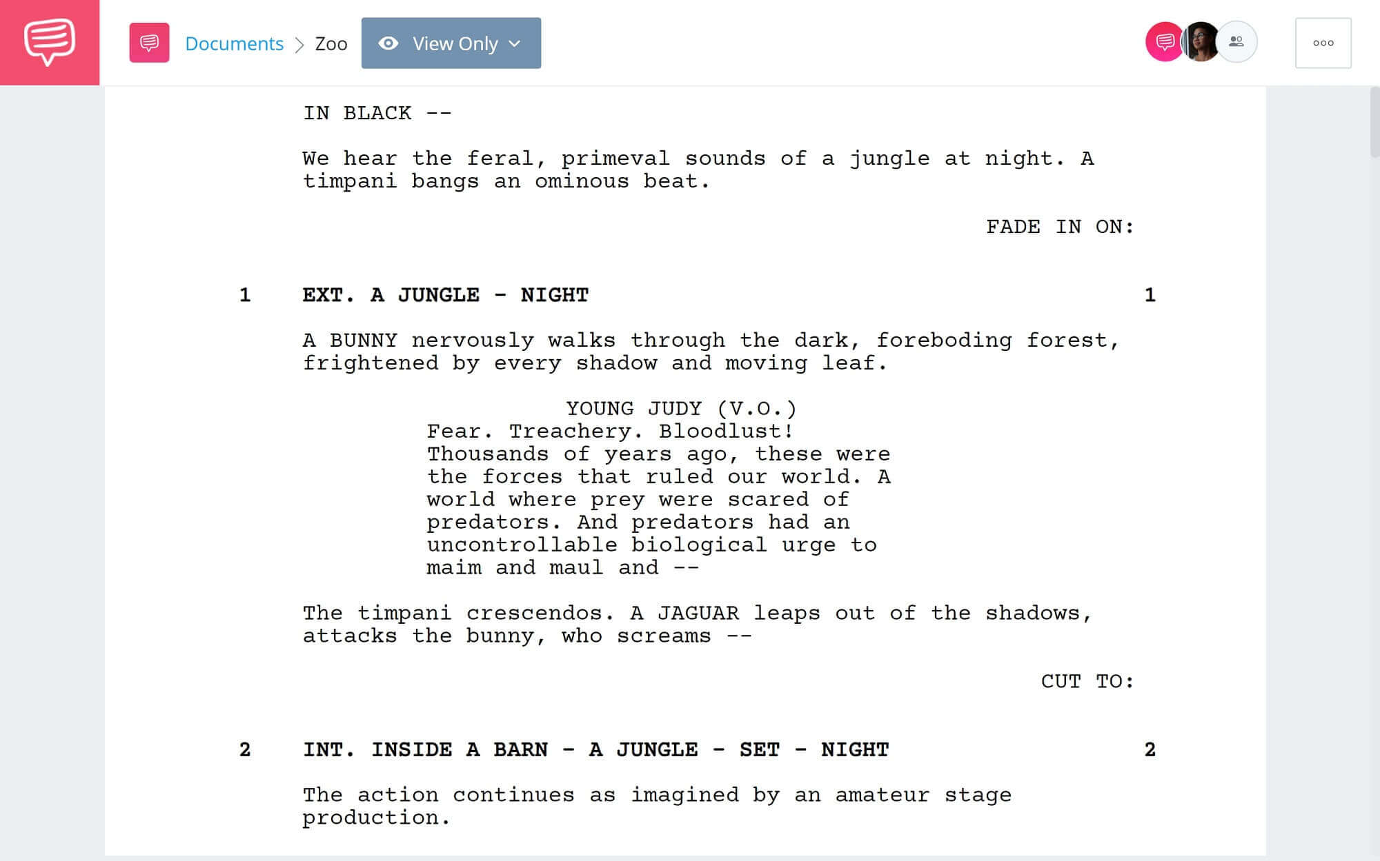 Zootopia Script Teardown - Full Script PDF Download - StudioBinder Screenwriting Software