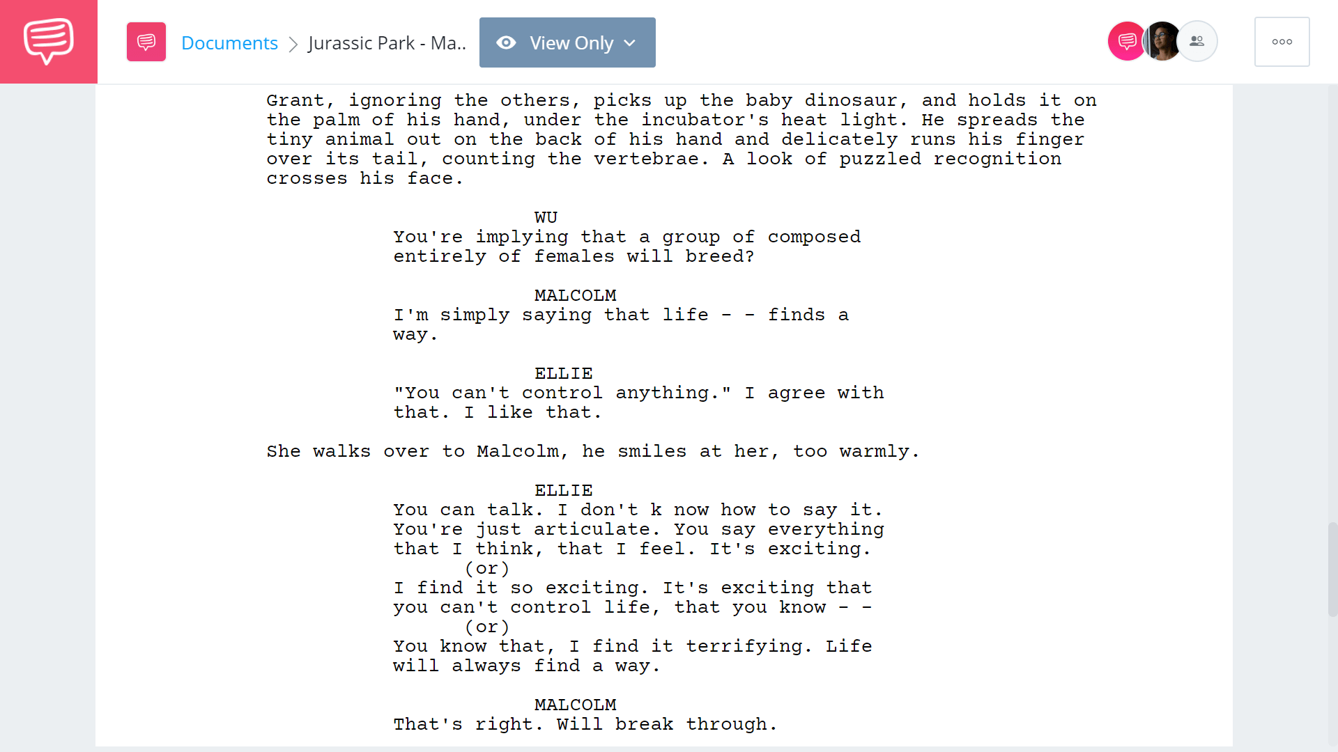 Jurassic Park Script Teardown - Life Always Finds A Way - StudioBinder Screenwriting Software