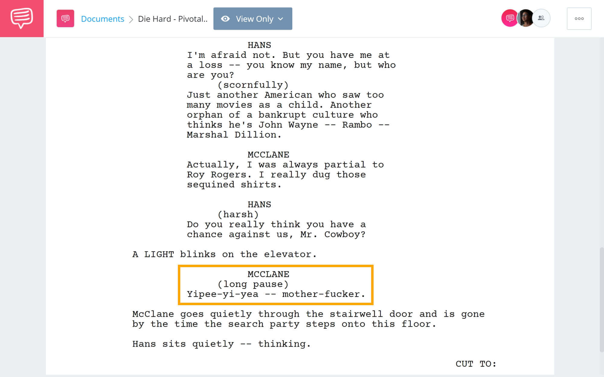 Die Hard Script Teardown - Pivotal Moment - StudioBinder Screenwriting Software