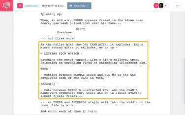 How to Write Slow Motion in a Script: Formatting and Examples