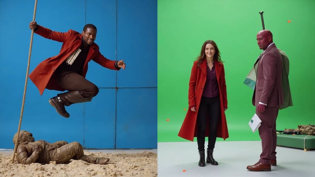 Blue Screen vs Green Screen Video Film Production Example Featured Image StudioBinder