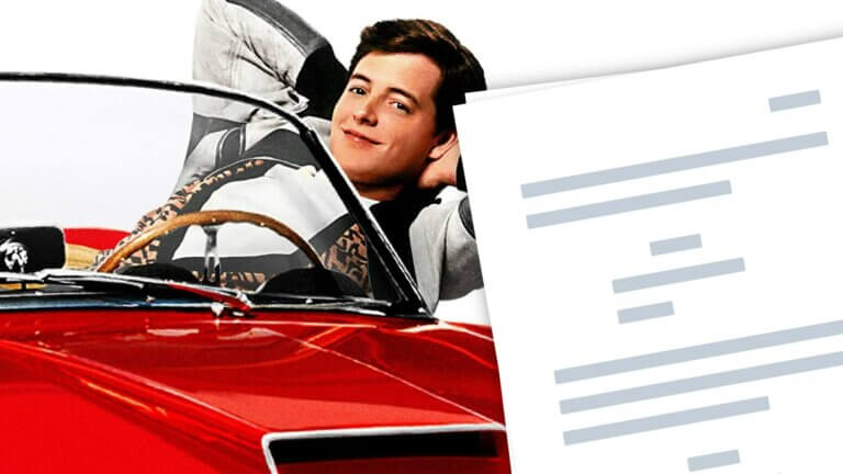 Ferris Buellers Day Off Script Featured
