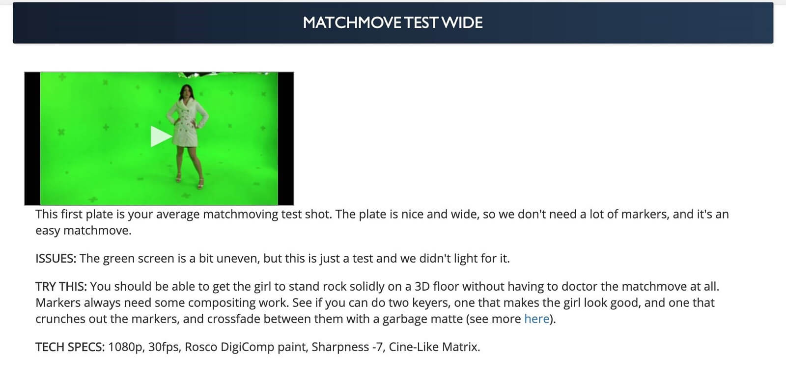 Best Green Screen Background Video - Matchmovie Test - Hollywood Camera Work