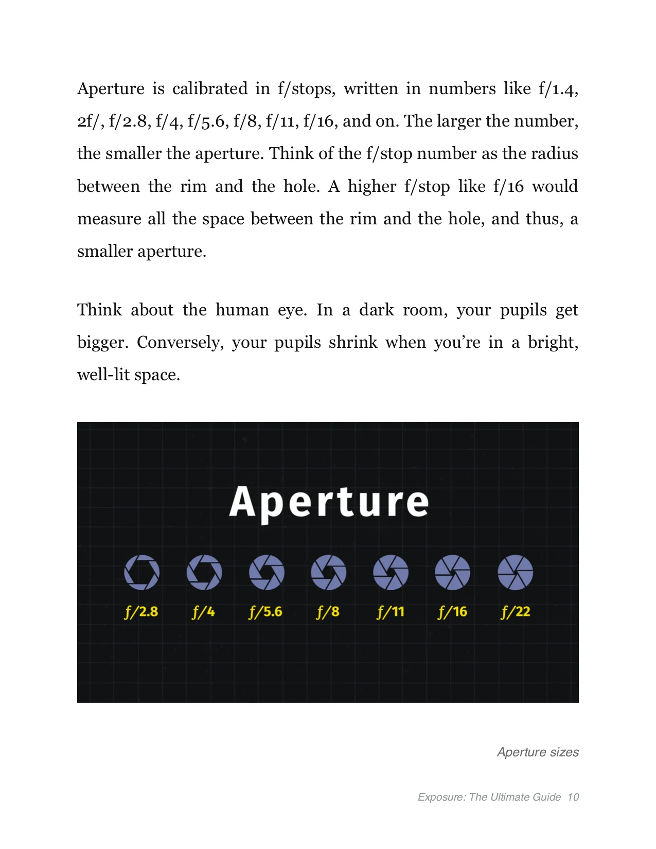 Exposure Triangle Ebook - The Ultimate Guide - Aperture Openings