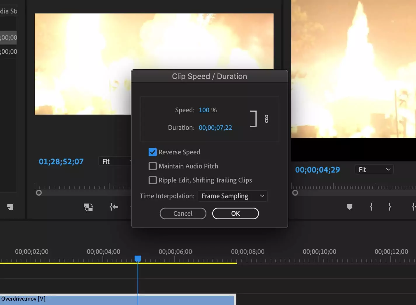 How To Reverse a Clip im Premiere Pro - Fourth Image