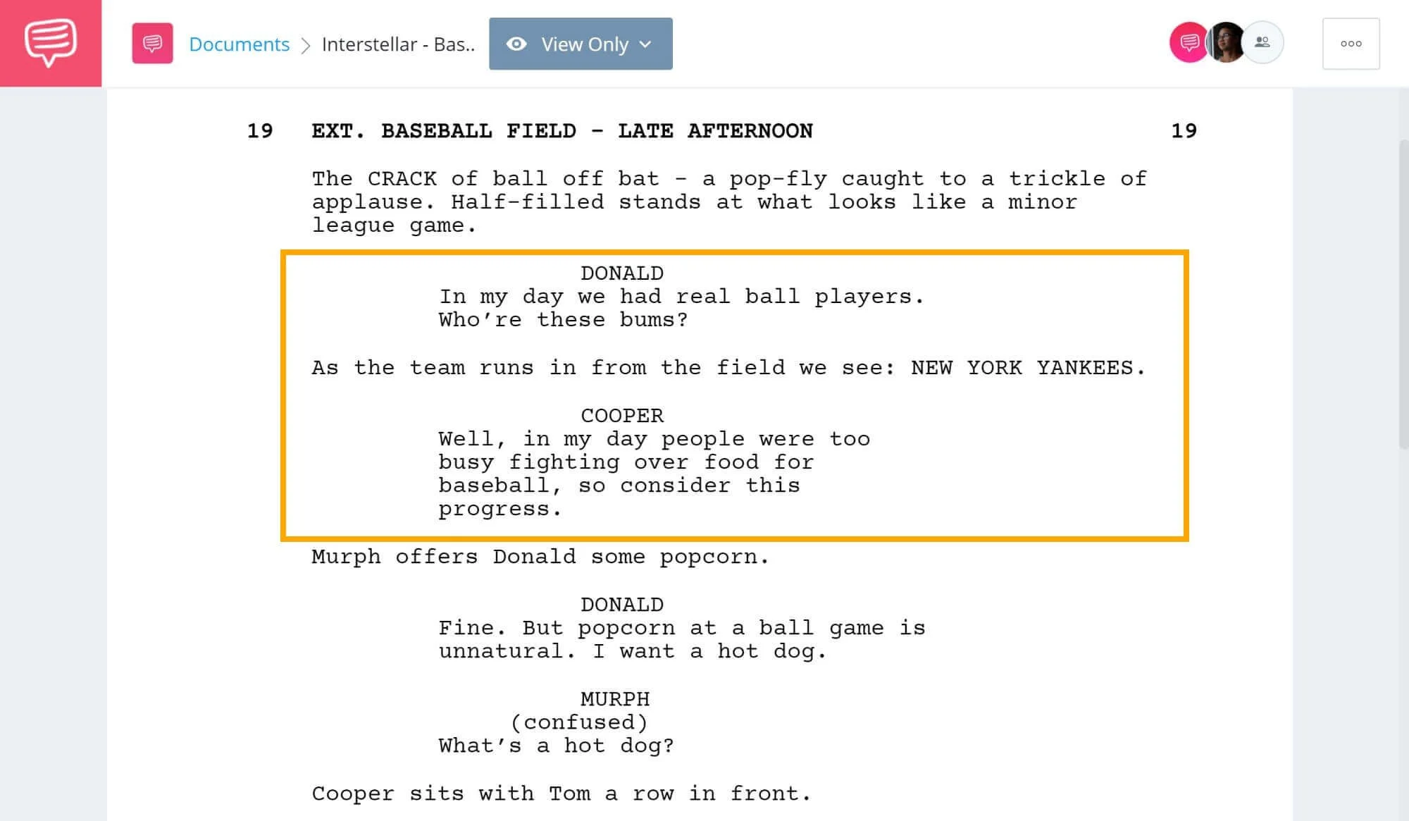Interstellar Explained - Baseball Scene - StudioBinder Screenwriting Software