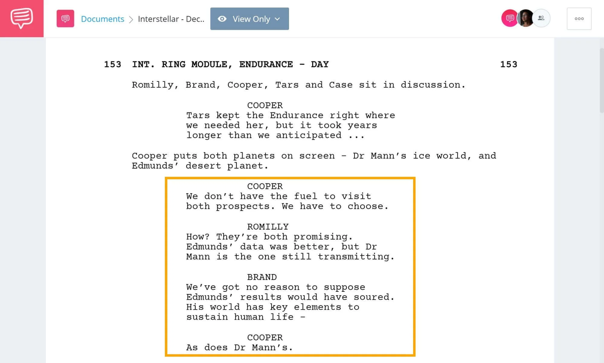 Interstellar Explained - Tough Decision Scene - StudioBinder Screenwriting Software