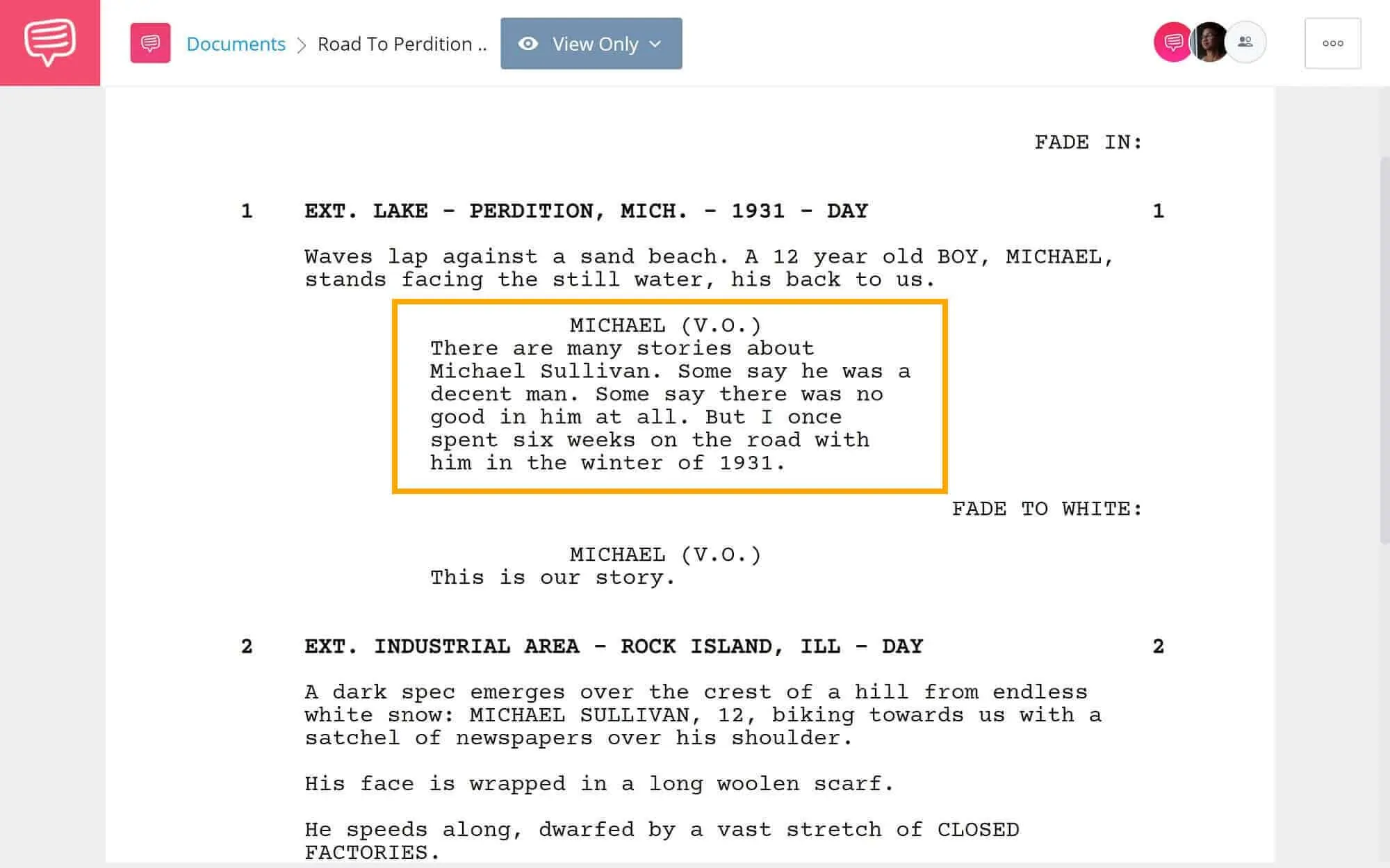 Road-to-Perdition-Revisited-First-Scene-StudioBinder-Screenwriting-Software
