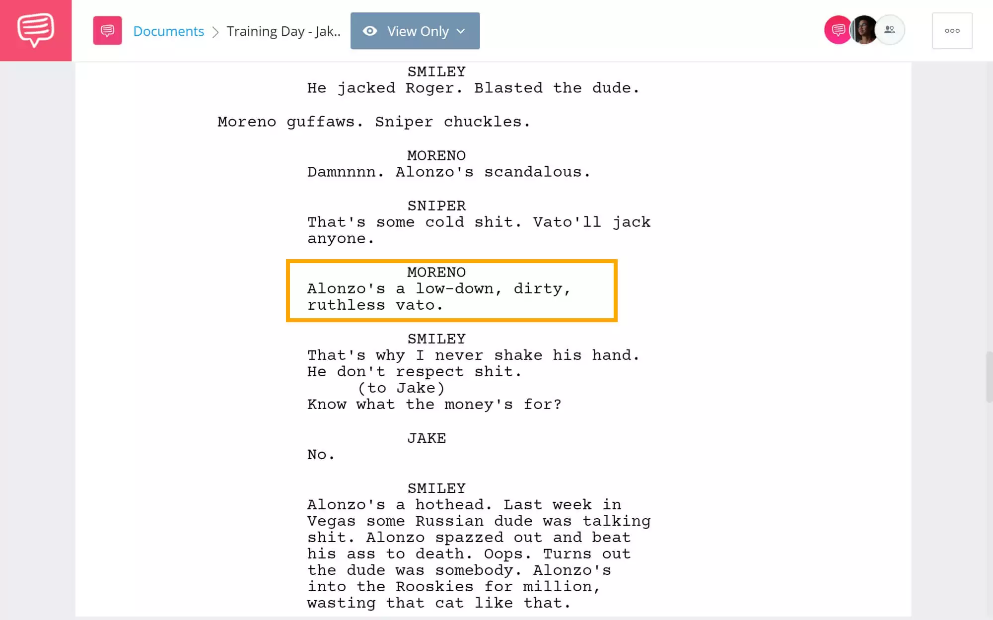 Training Day Script Teardown - Jake's Realization - StudioBinder Screenwriting Software