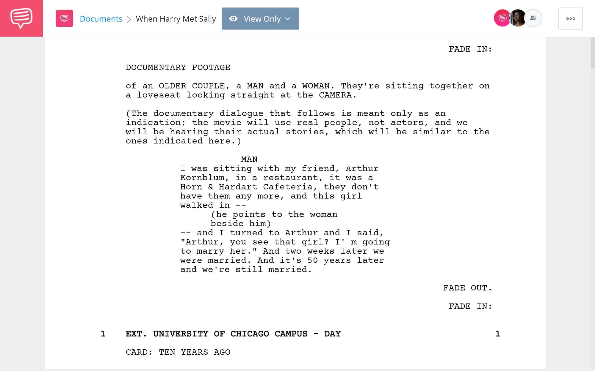 When Harry Met Sally Script Breakdown - Full Script PDF Download - StudioBinder Screenwriting Software