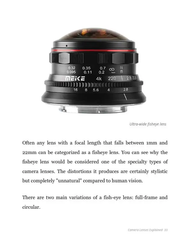 Camera Lenses Explained Ebook - Ultra Wide Angle Lens