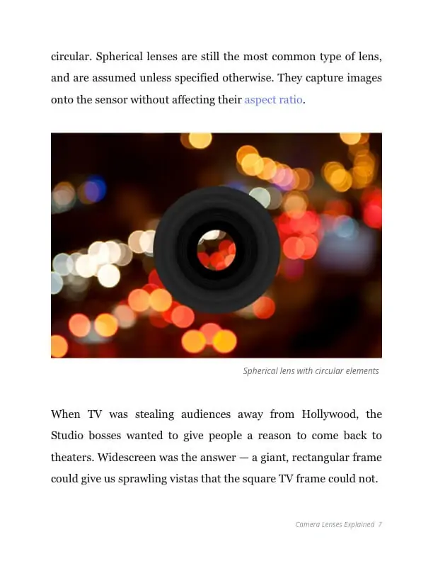 Camera Lenses Explained Ebook - Spherical Lens