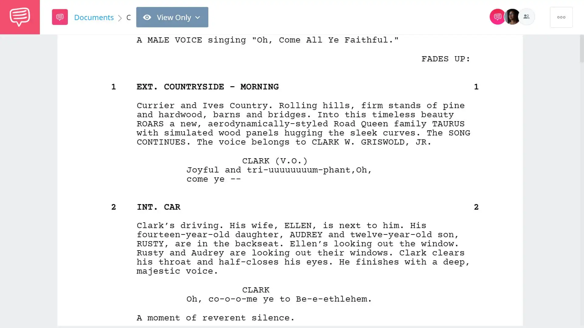 Christmas Vacation Script Teardown - Full Script PDF Download - StudioBinder Screenwriting Software