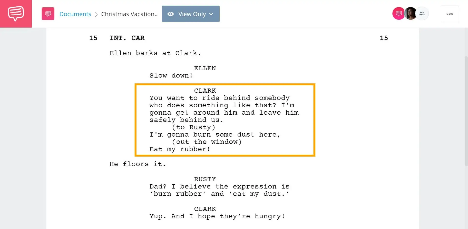 Christmas Vacation Script Teardown - Iconic Lines - StudioBinder Screenwriting Software
