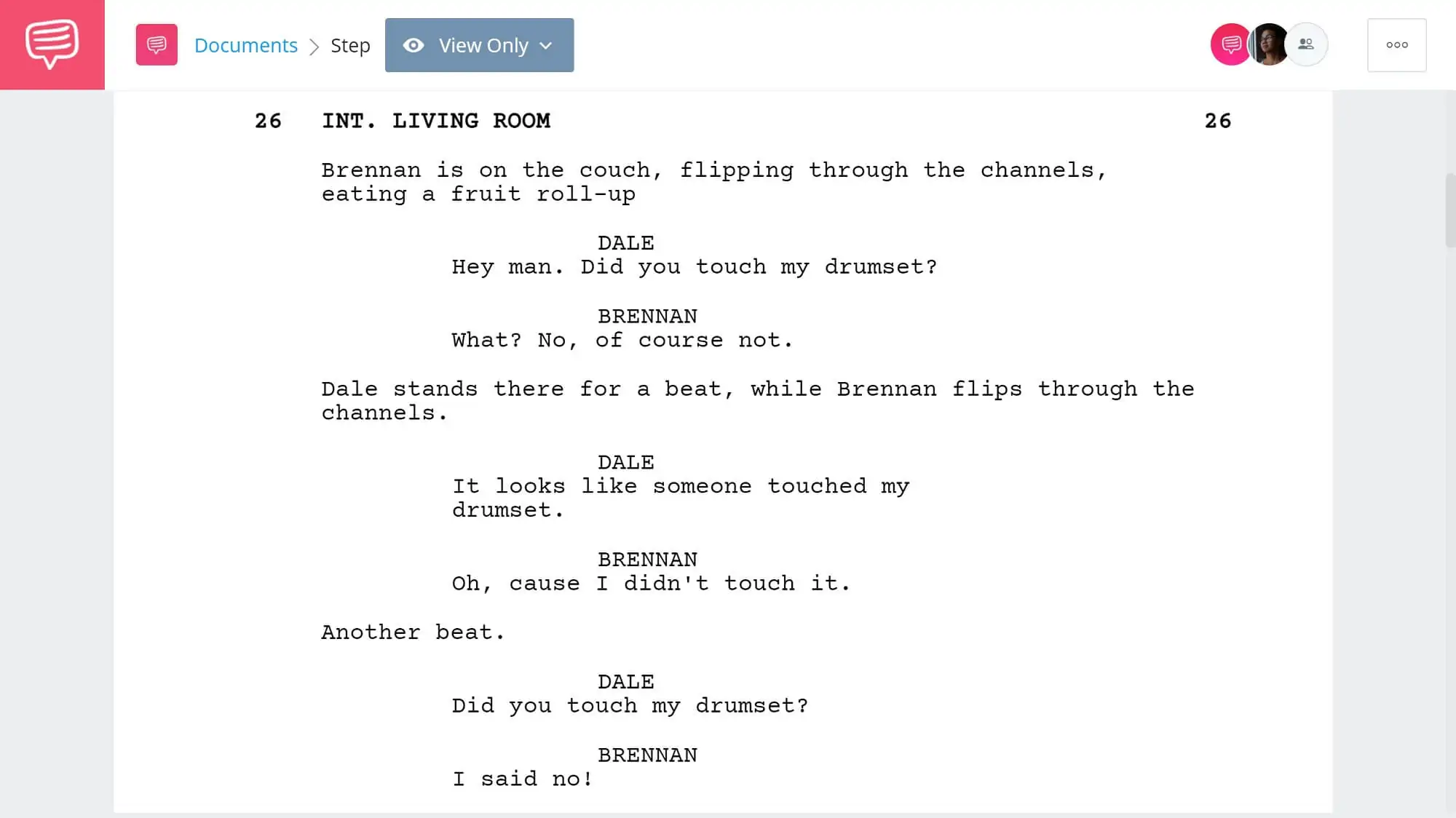 Step Brothers Script Teardown - Drum Set Scene - StudioBinder Screenwriting Software