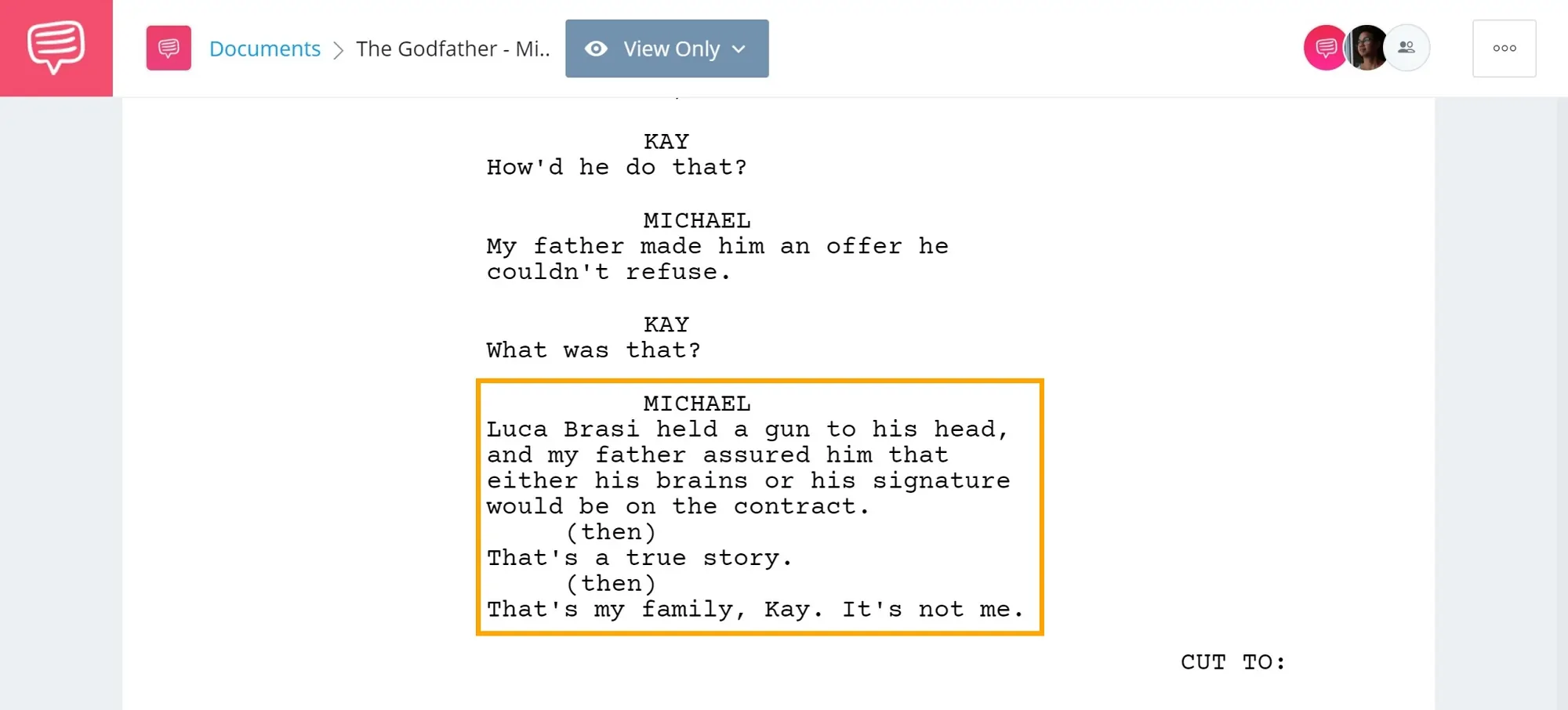How to End a Story - The Godfather Michael in the Beginning - StudioBinder Screenwriting Software