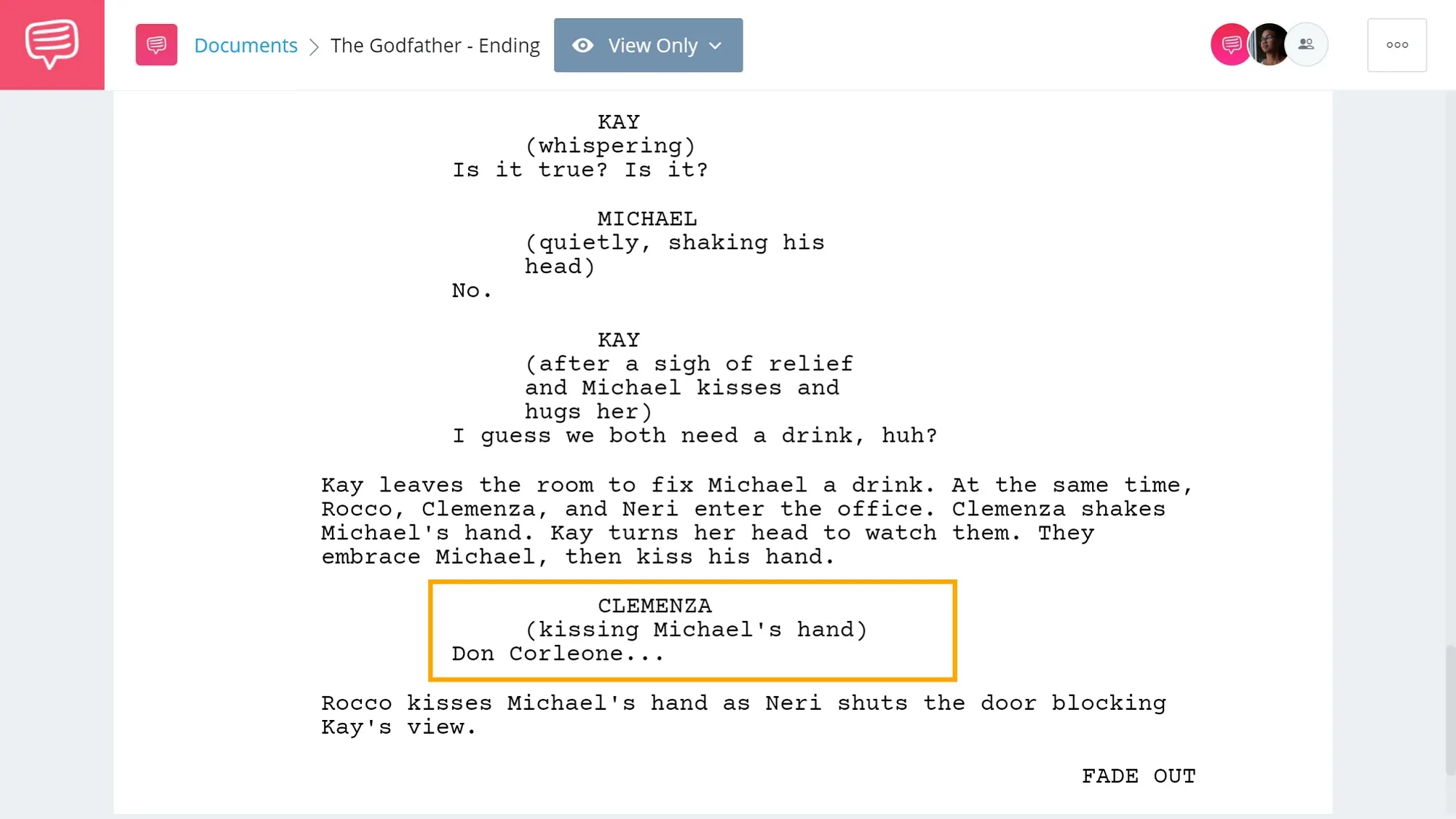 How to End a Story with Example - The Godfather Ending - StudioBinder Screenwriting Software