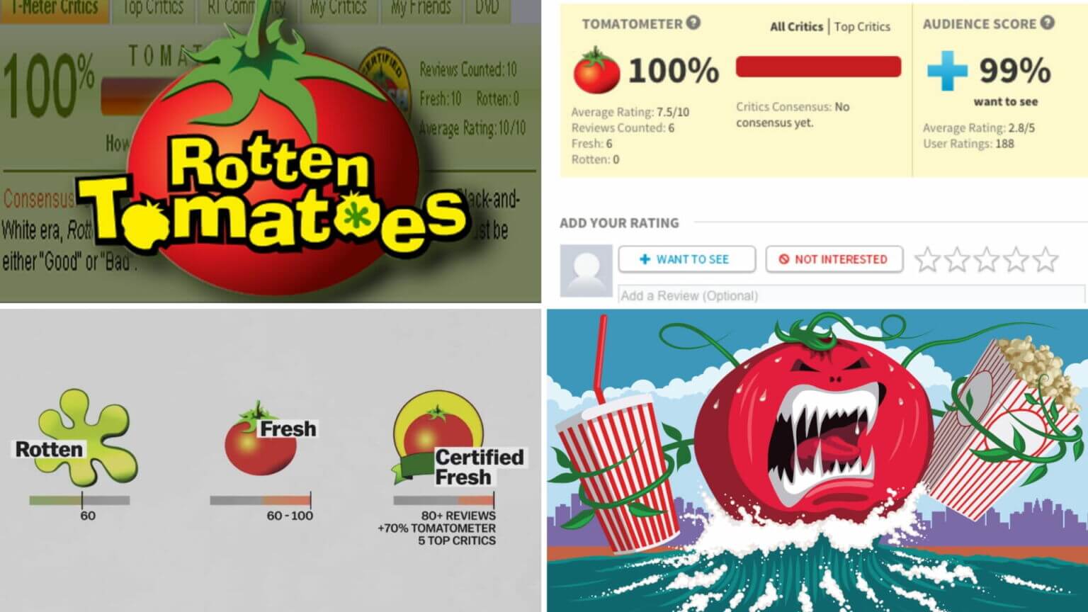 what does the movie rating rotten tomatoes mean