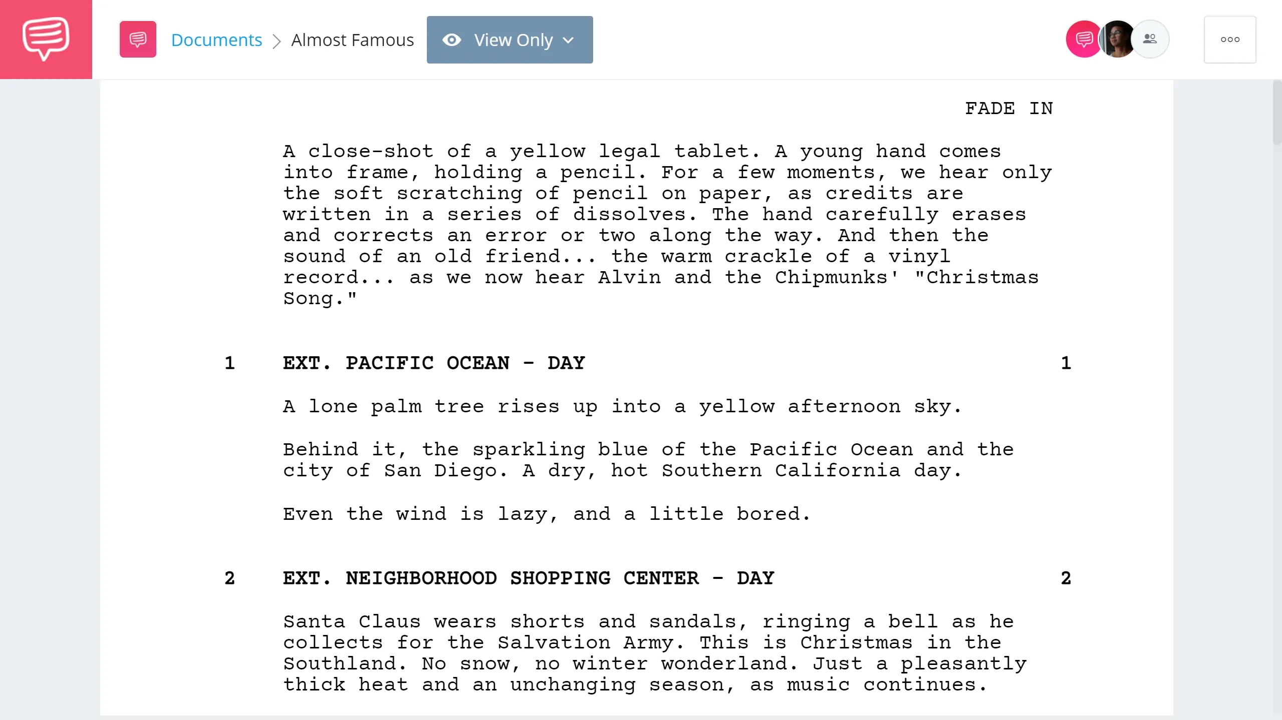 Best Original Screenplay Academy Award - Almost Famous Full Script PDF Download - StudioBinder Screenwriting Software