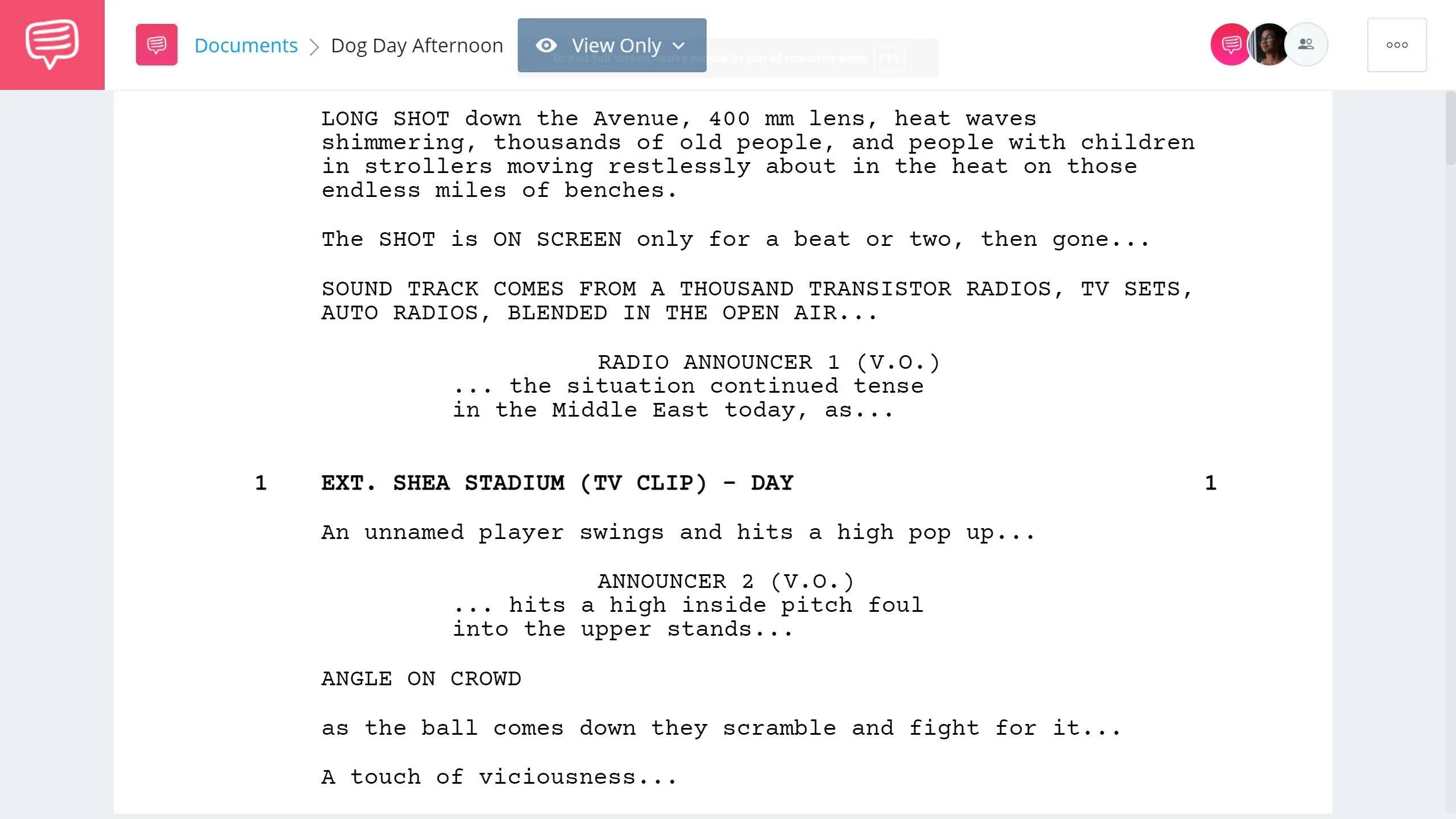Best Original Screenplay Academy Award - Dog Day Afternoon Full Script PDF Download - StudioBinder Screenwriting Software