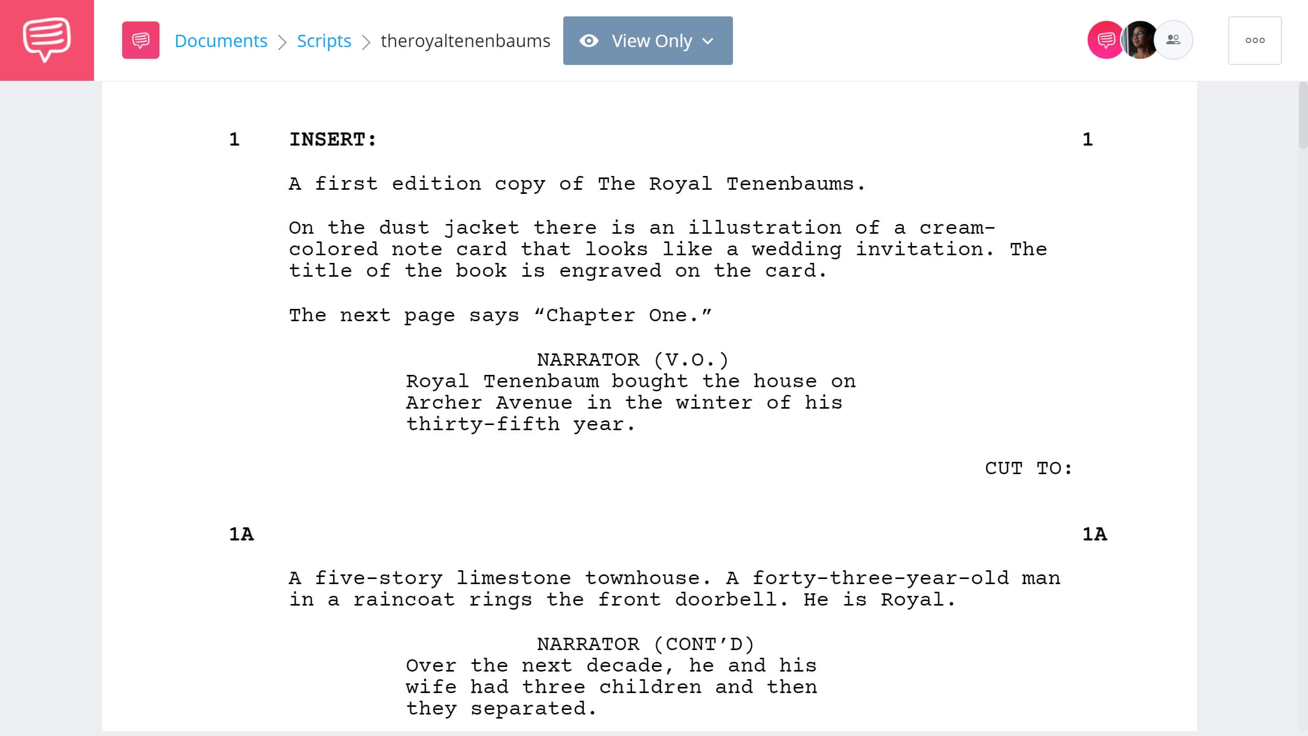 screenplay format length of slugline