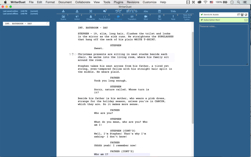 free screenplay software download
