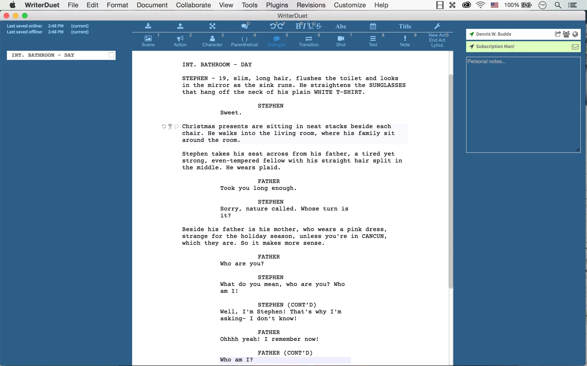 Best free screenwriting software for mac 2019