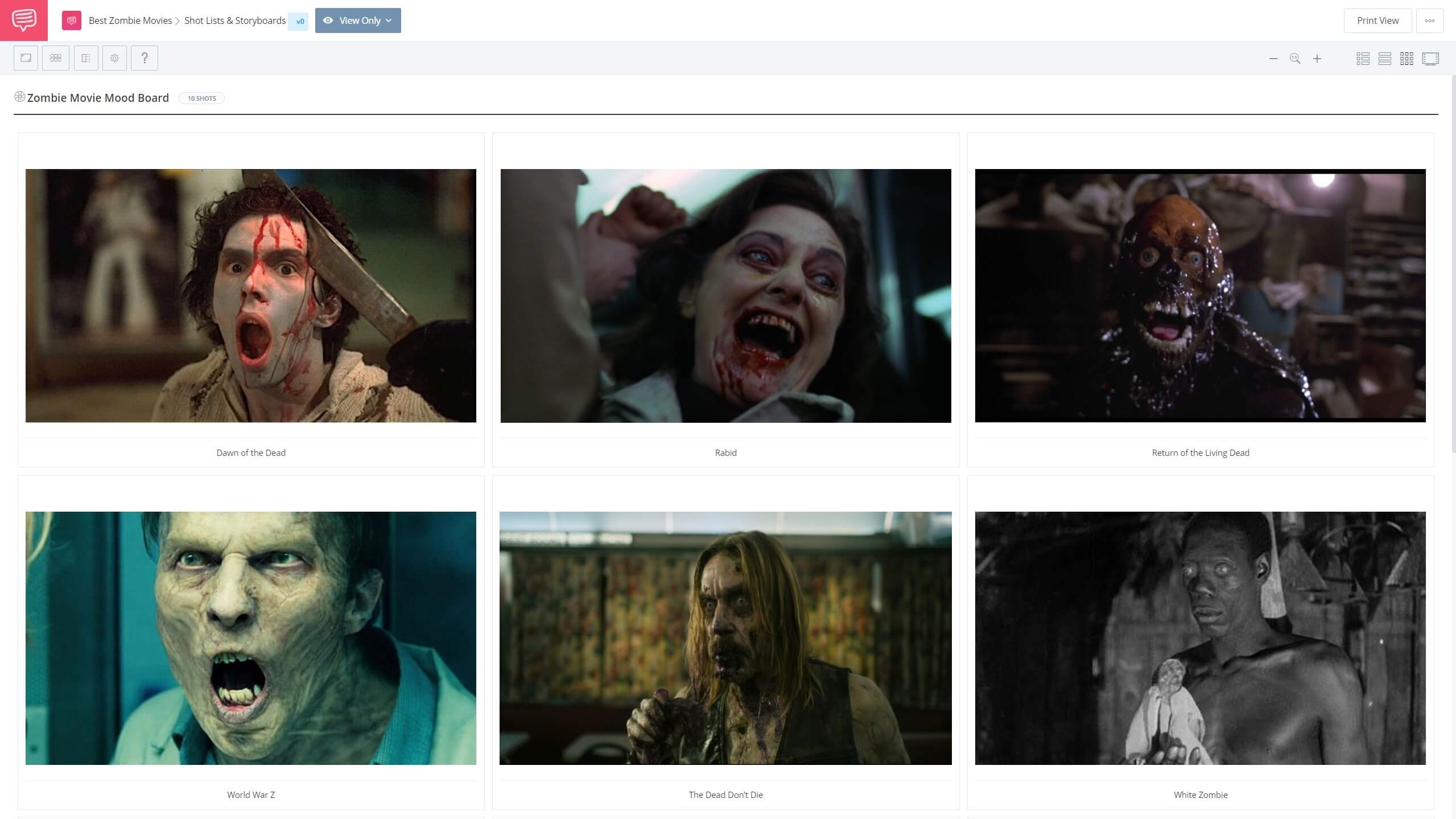 Best Zombie Movies - Zombie Movie Moodboard - StudioBinder Shot Listing Software