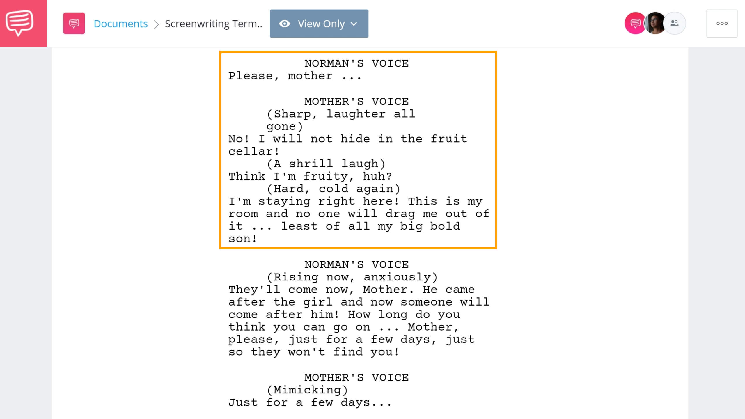 Screenwriting Terms Abbreviations Definitions Vocab