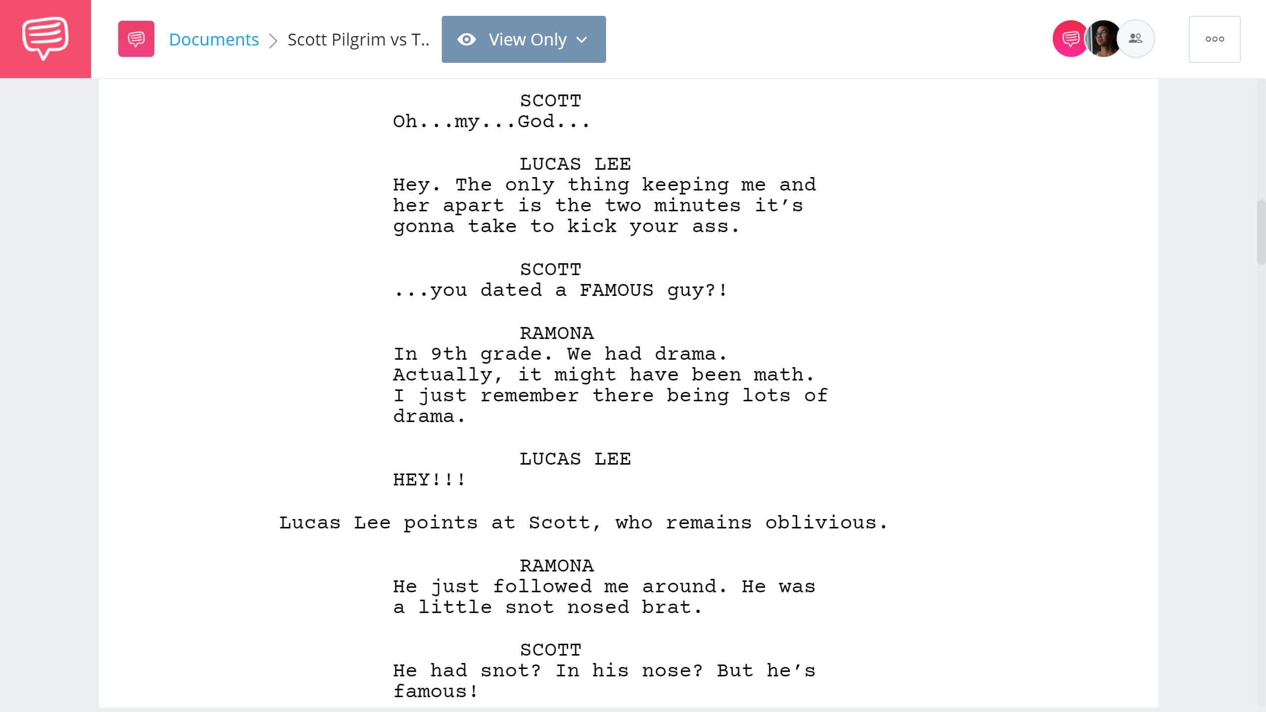 Scott Pilgrim vs The World Script Teardown - Characters - StudioBinder Screenwriting Software
